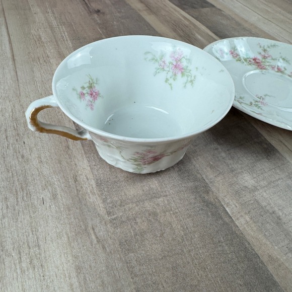 Vintage Theodore Haviland Limoges France Tea Cup and Saucer Floral - Picture 4 of 7